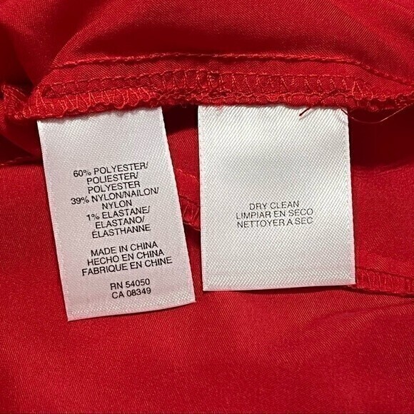 Anne Klein NWT Lipstick Red All Over Lace Lined Sleeveless Dress Size 6 Zip Up - Picture 8 of 11